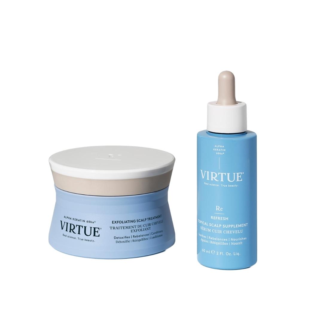 Virtue Exfoliating Scalp Treatment & Supplement Duo